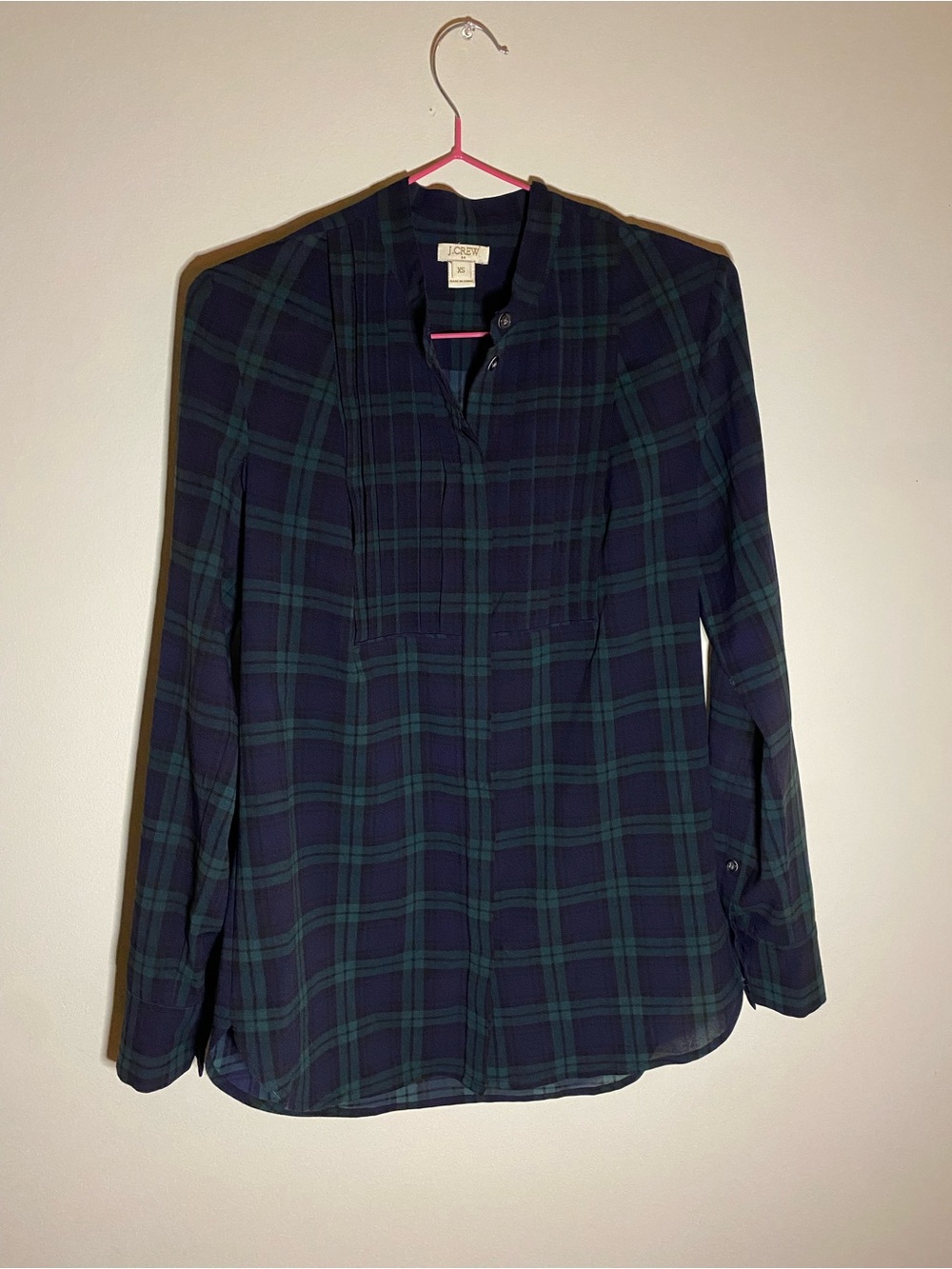 Plaid Sheer Academia Preppy Long Sleeve J Crew